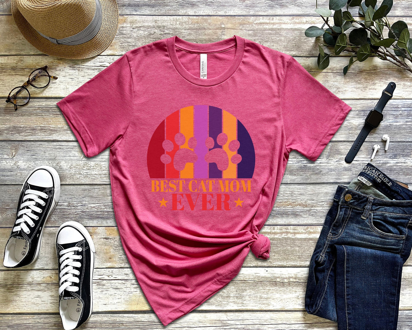 Best Cat Mom Ever, World's Best Cat Mom Gift for Cat Mom, Mothers Day Cat Gift Cat Mama Tee