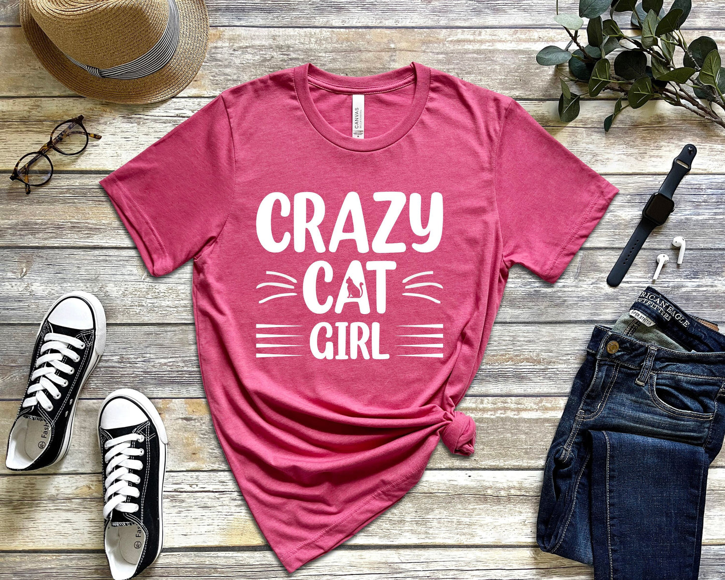 Crazy Cat Girl Tee, Best Cat Mom, Gift for Cat Mom, Mother's Day Cat Gift, Cat Mama Tee