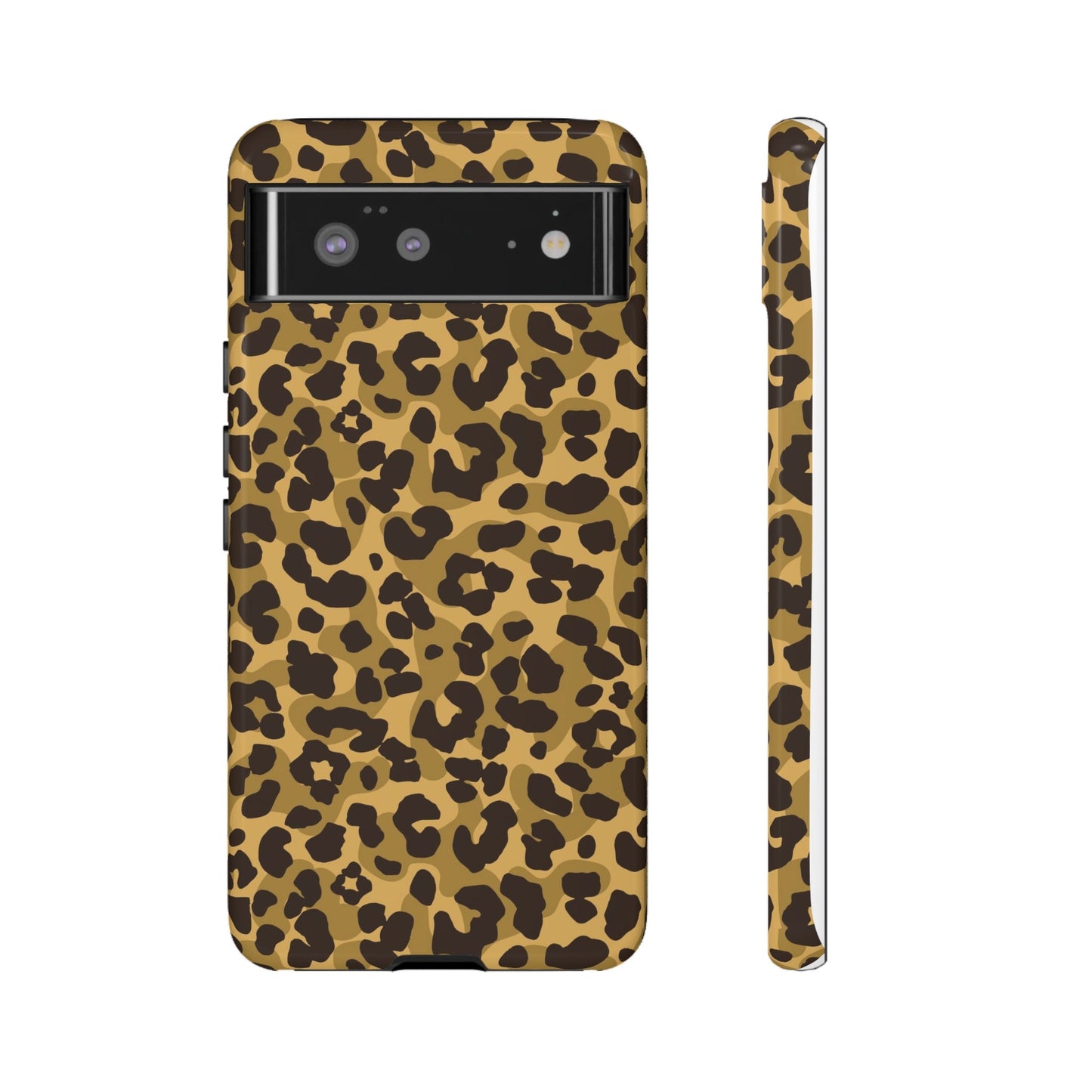 Leopard Print Phone Case, Cover fit for iPhone 14 Pro, 13, 12, 11, XR, 8+, 7 & Samsung S21, A50, A51, A53, Huawei P20, P30 Lite Tough Cases