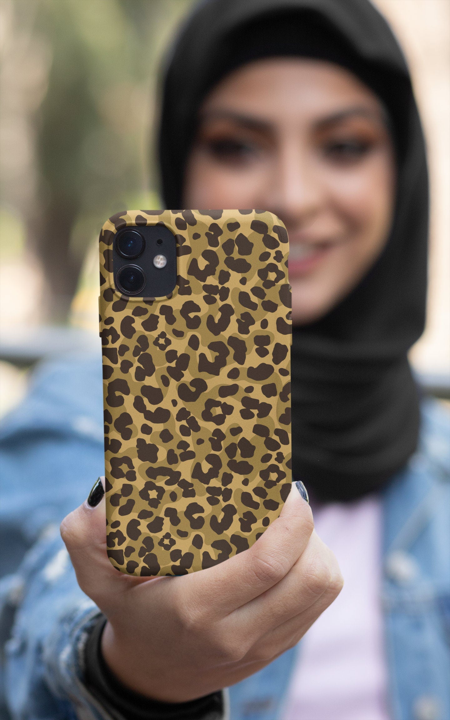 Leopard Print Phone Case, Cover fit for iPhone 14 Pro, 13, 12, 11, XR, 8+, 7 & Samsung S21, A50, A51, A53, Huawei P20, P30 Lite Tough Cases
