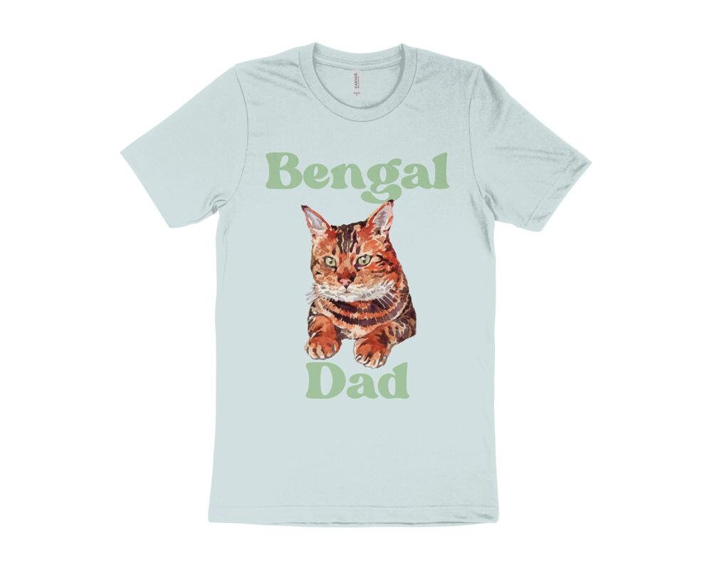 Cute Cat T-Shirt, Bengal Cat T-Shirt, Gift for Bengal Cat Owner, Cat Dad T-Shirt