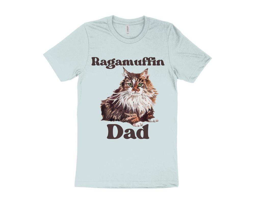 Cute Cat T-Shirt, Ragamuffin Cat T-Shirt, Gift for Ragamuffin Cat Owner, Cat Dad T-Shirt