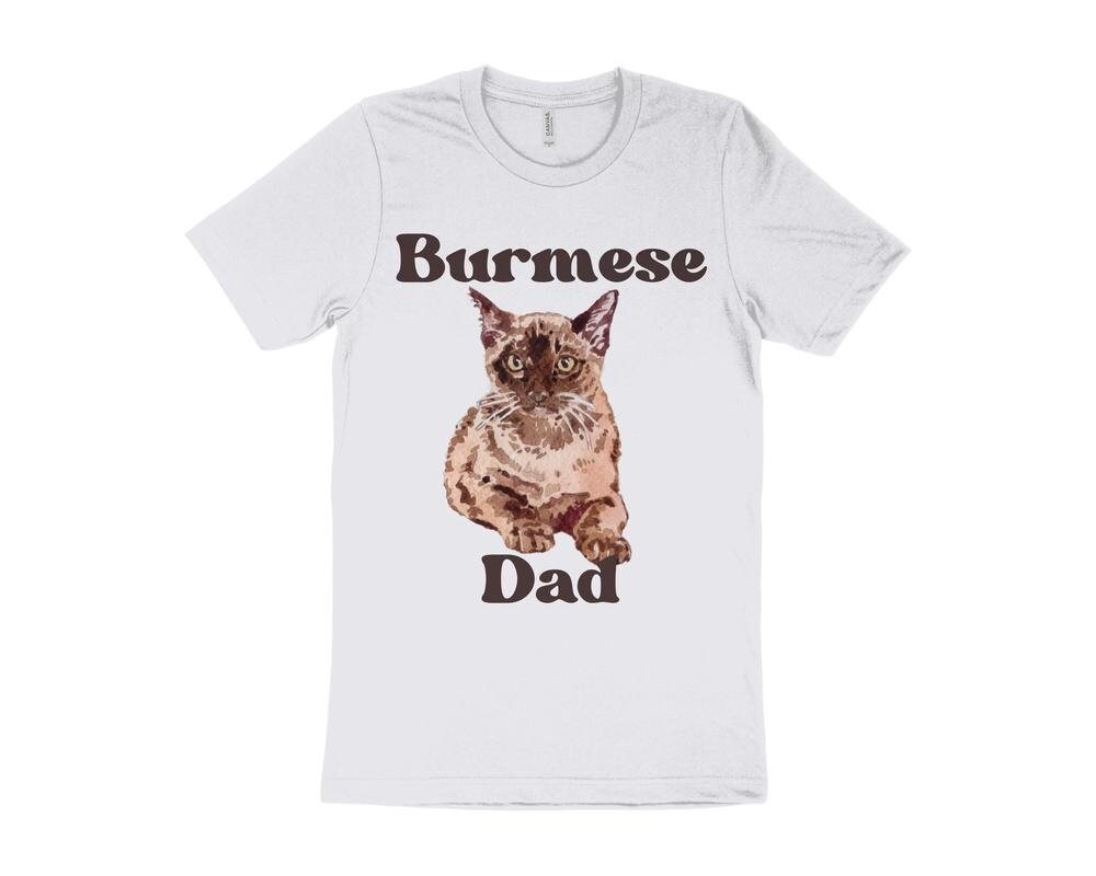 Cute Cat T-Shirt, Burmese Cat T-Shirt, Gift for Burmese Cat Owner, Cat Dad T-Shirt