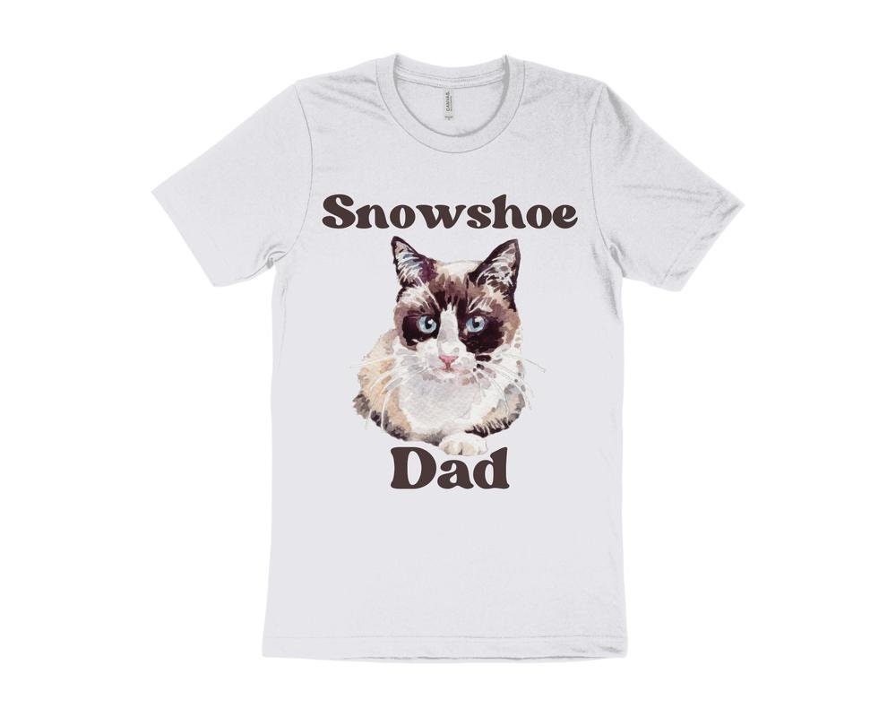 Cute Cat T-Shirt, Snowshoe Cat T-Shirt, Gift for Snowshoe Cat Owner, Cat Dad T-Shirt