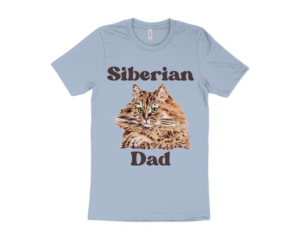 Cute Cat T-Shirt, Siberian Cat T-Shirt, Gift for Siberian Cat Owner, Cat Dad T-Shirt