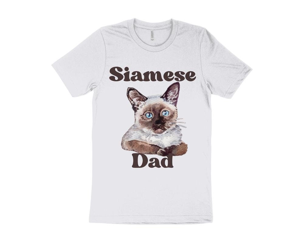 Cute Cat T-Shirt, Siamese Cat T-Shirt, Gift for Siamese Cat Owner, Cat Dad T-Shirt