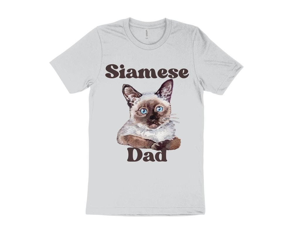 Cute Cat T-Shirt, Siamese Cat T-Shirt, Gift for Siamese Cat Owner, Cat Dad T-Shirt