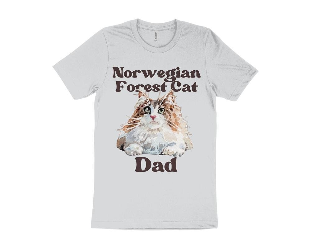 Cute Cat T-Shirt, Norwegian Forest Cat T-Shirt, Gift for Norwegian Forest Cat Owner, Cat Dad T-Shirt