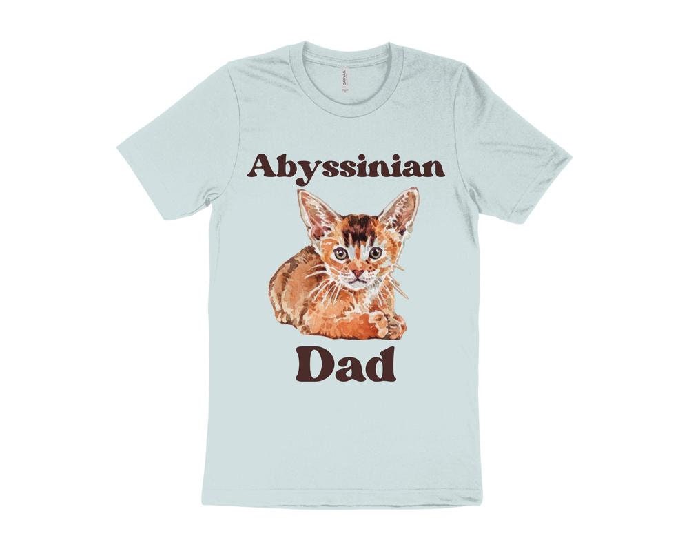 Cute Cat T-Shirt, Abyssinian Cat T-Shirt, Gift for Cat Owner, Cat Dad T-Shirt