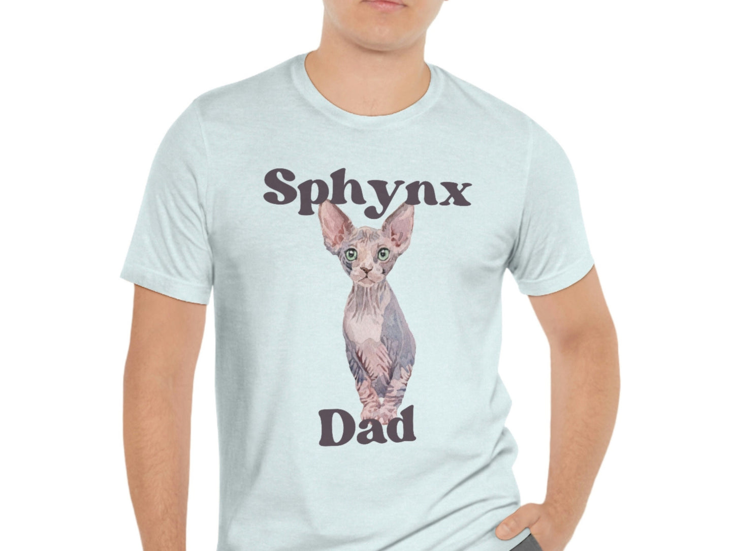 Cute Sphynx Cat Dad T-Shirt, Sphynx Dad Cat T-Shirt, Gift for Sphynx Cat  Dad Owner, Cat Dad T-Shirt, Unisex Jersey Short Sleeve Tee