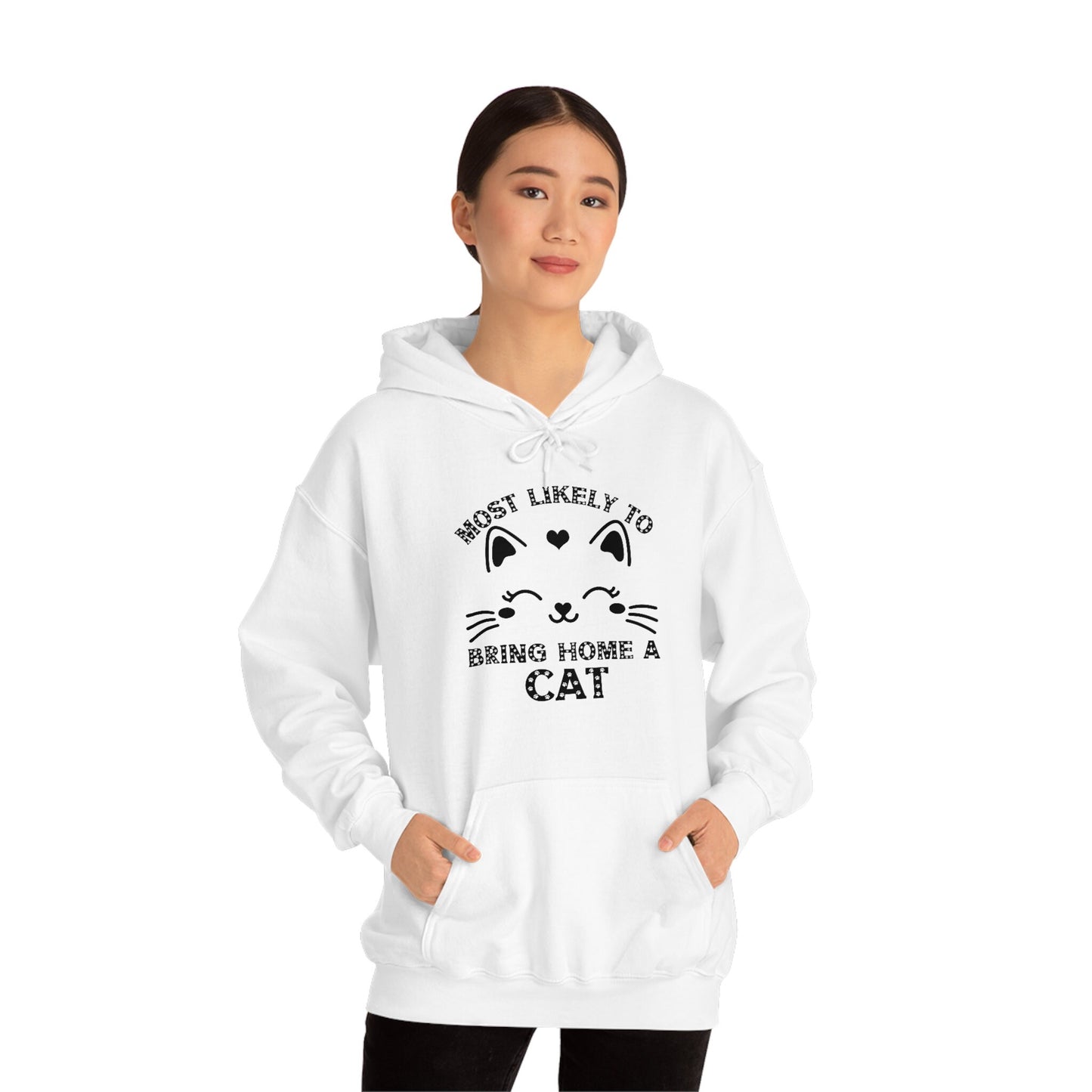 Most Likely to Bring Home a Cat Unisex Heavy Blend Hooded Sweatshirt