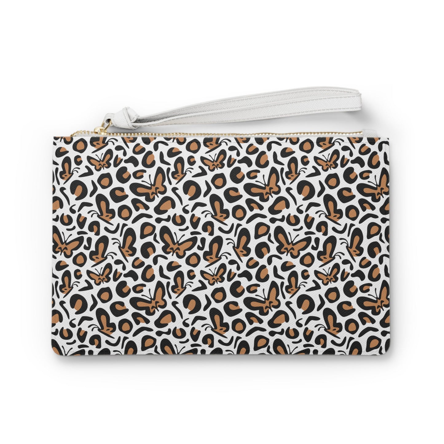 Leopard Clutch, Butterfly Leopard Print Clutch, Leopard Purse, Cheetah Ladies Clutch Bag, Gift for Her