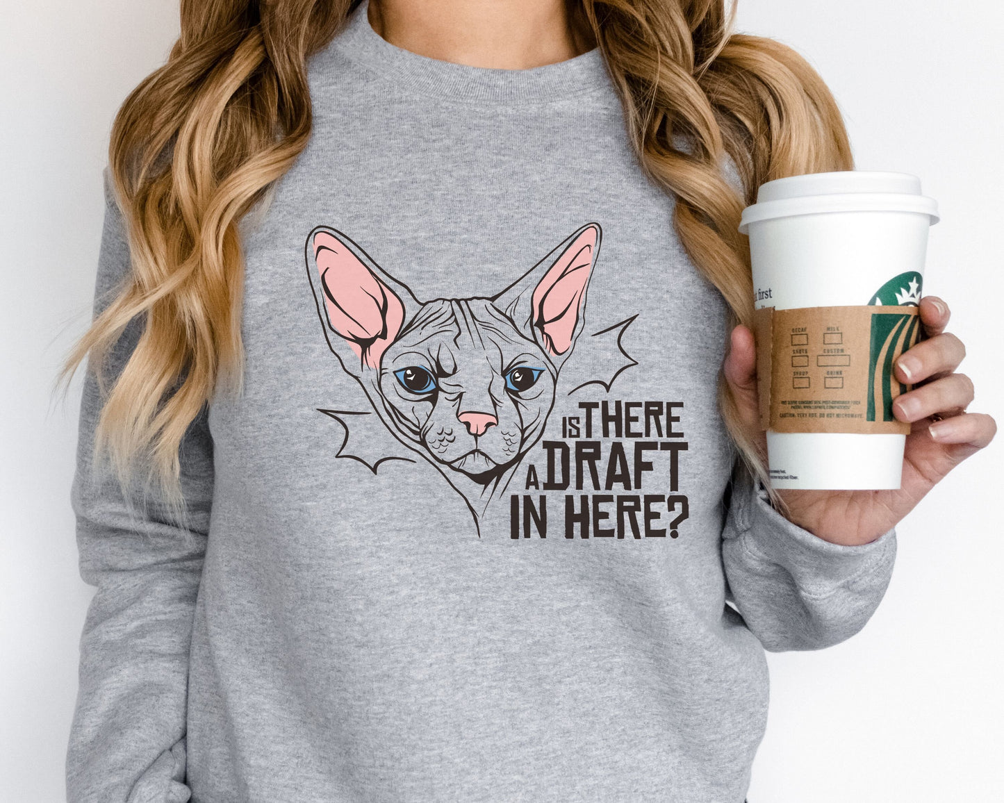 Sphynx Cat Sweatshirt, Funny Cat Shirt, Cat Lover Gift, Gift for Sphynx Cat Lover, Sphyx Shirt, Unisex Heavy Blend Crewneck Sweatshirt