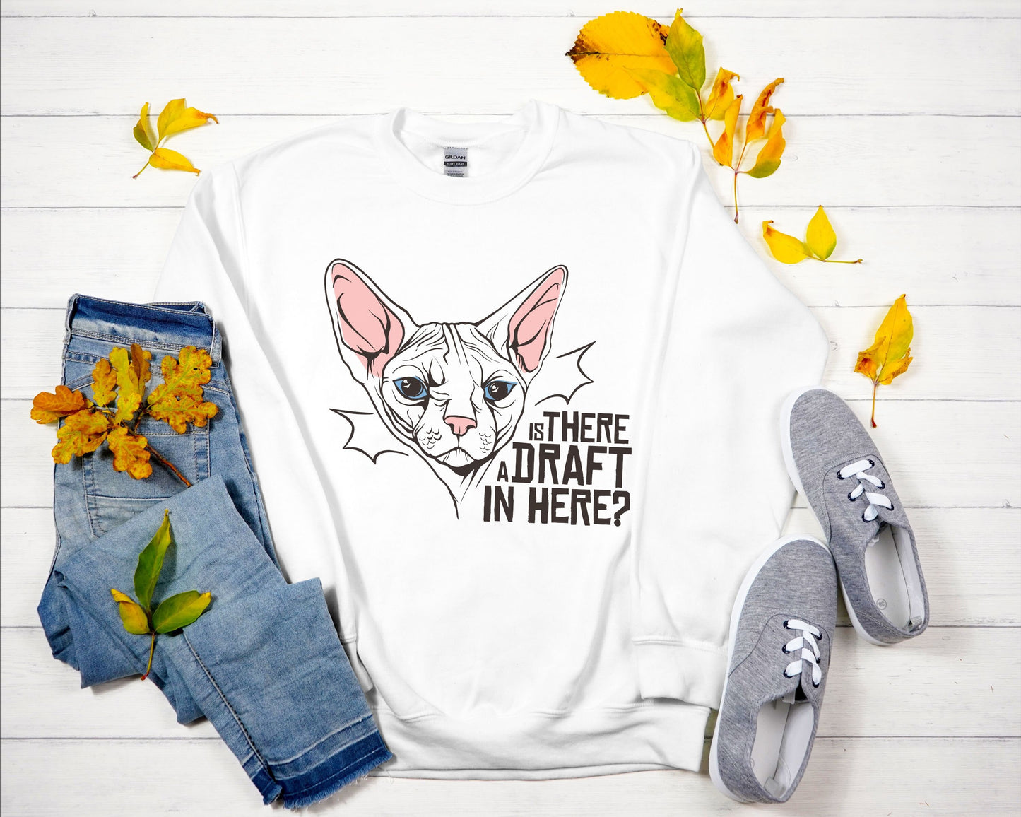 Sphynx Cat Sweatshirt, Funny Cat Shirt, Cat Lover Gift, Gift for Sphynx Cat Lover, Sphyx Shirt, Unisex Heavy Blend Crewneck Sweatshirt