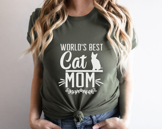 World's Best Cat Mom, Gift for Cat Mom, Mother's Day Cat Gift, Cat Mama Tee