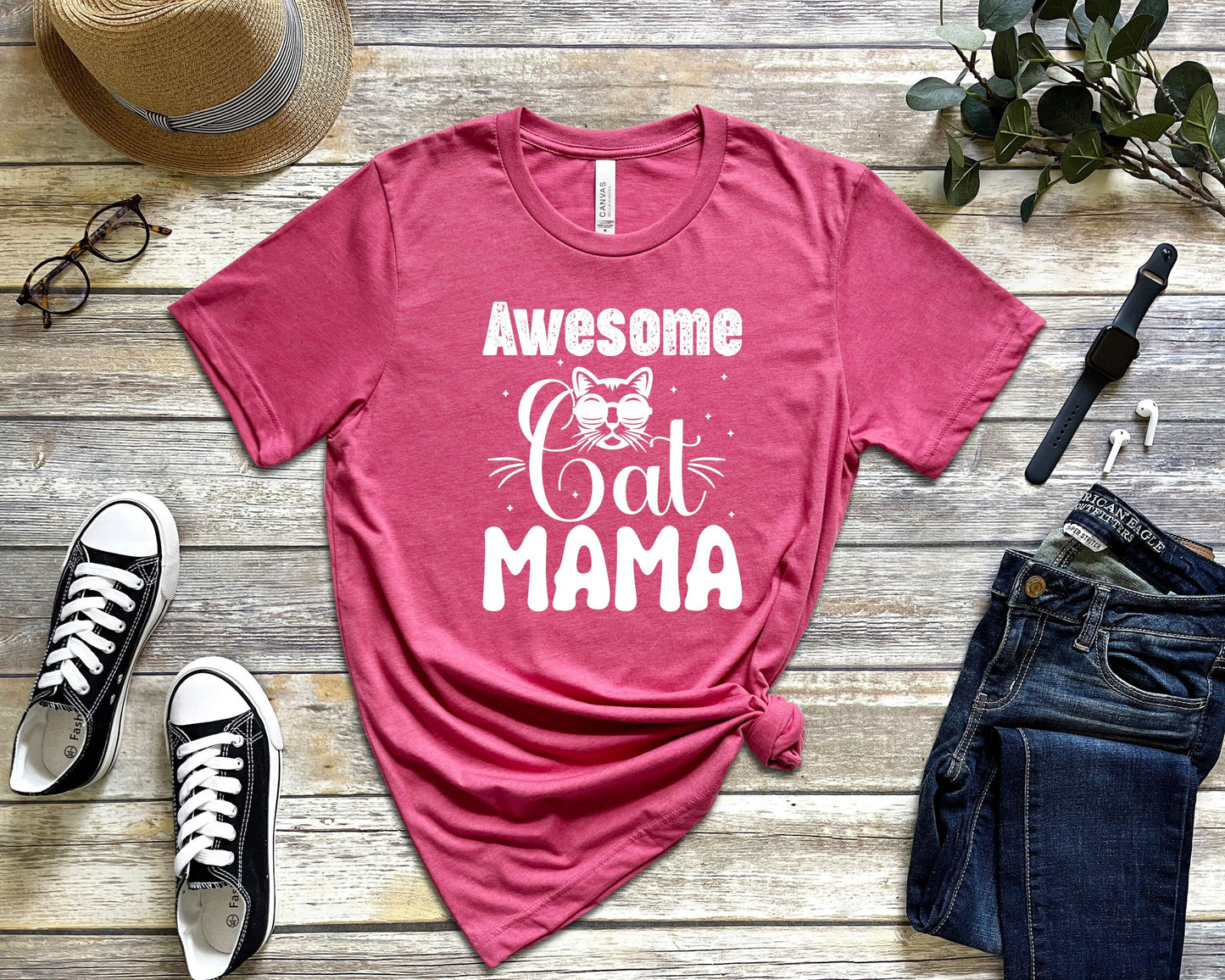 Awesome Cat Mama, World's Best Cat Mom, Gift for Cat Mom, Cat Lover Gift, Mother's Day Cat Present
