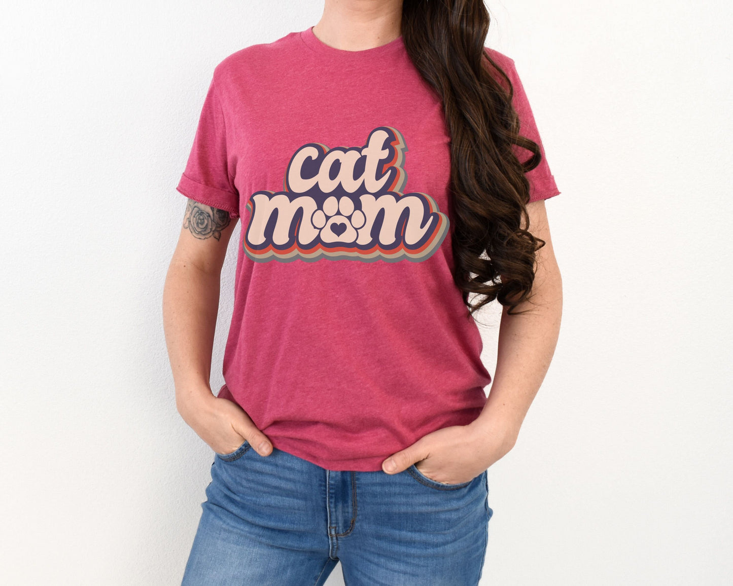 Cat Mom Retro Graphic Tee, Best Cat Mom, Gift for Cat Mom, Mother's Day Cat Gift, Cat Mama Tee