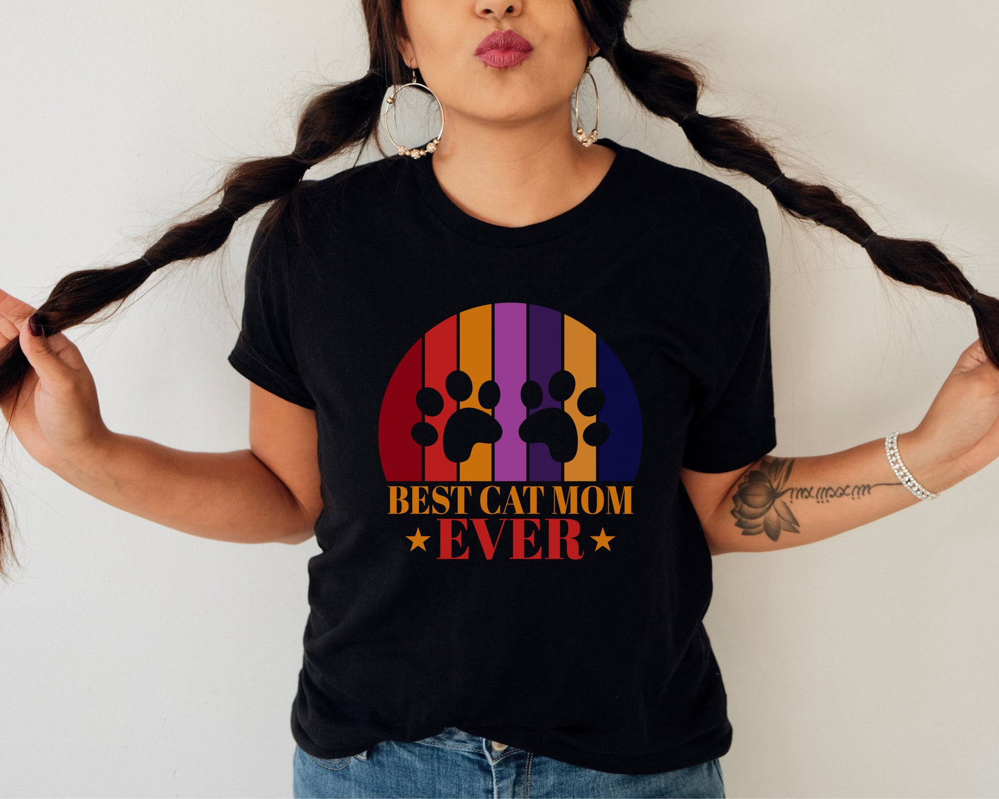 Best Cat Mom Ever, World's Best Cat Mom Gift for Cat Mom, Mothers Day Cat Gift Cat Mama Tee