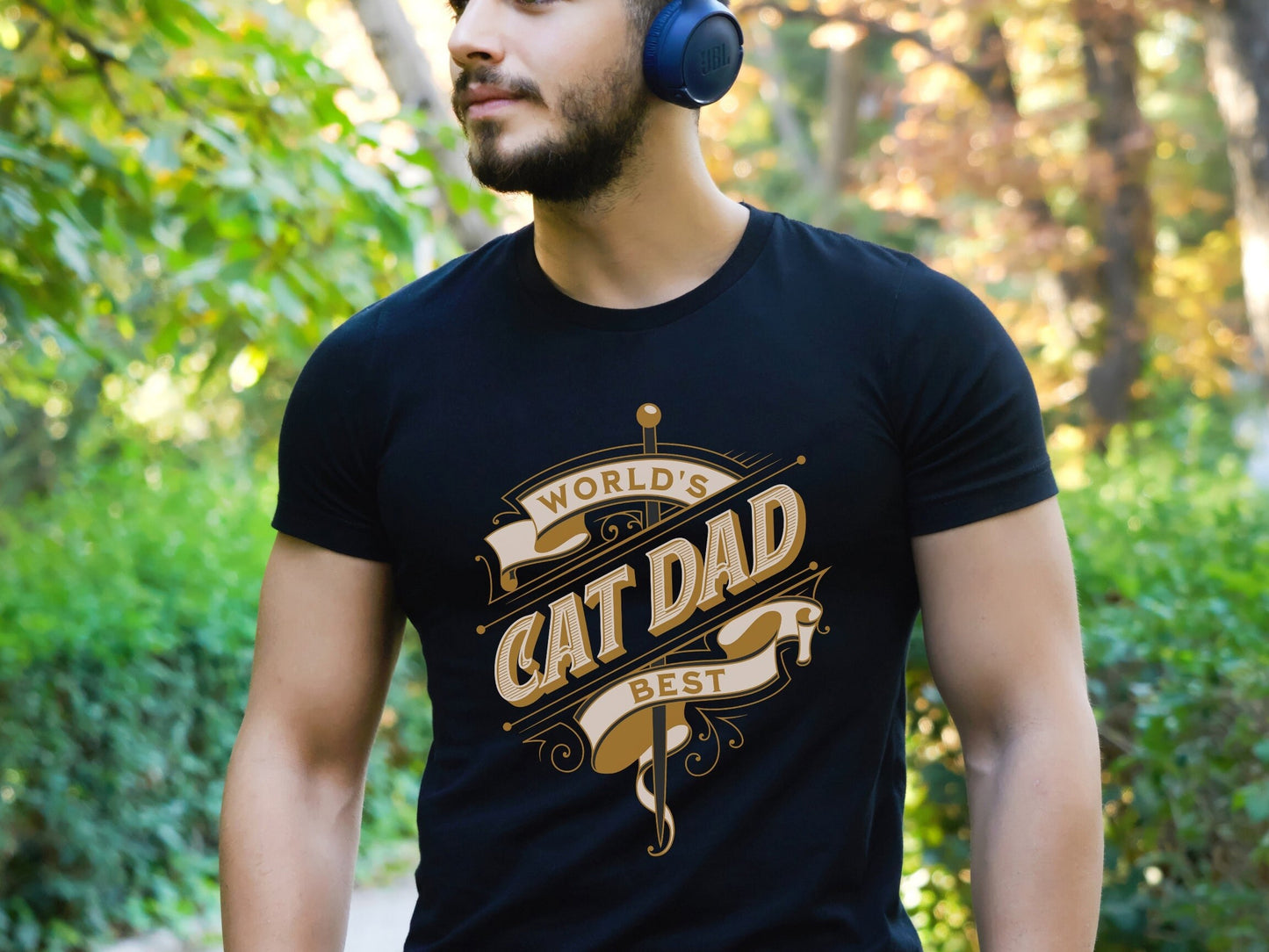 World's Best Cat Dad, Cat Dad Shirt, Golden Omate Style Shirt, Father's Day Gift for Cat Dad, Gift for Cat Lover