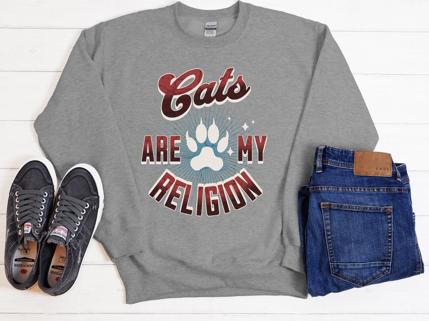 Funny Cat Sweatshirt for Cat Lover Shirt for Cat Dad Gift Present for Cat Mom Top