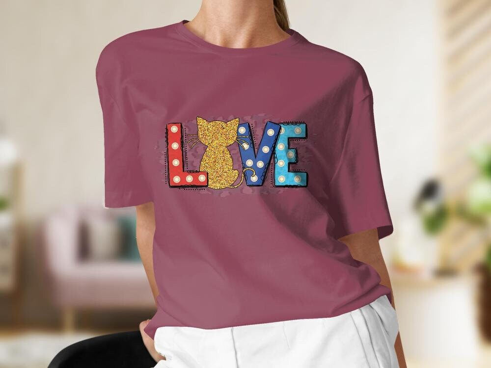 Valentines Tshirt for Cat Lover, Cat Lover Tee for Women, Cat Lover Gift For Her, Gift for Cat Mama, Cat Present for Cat Owners