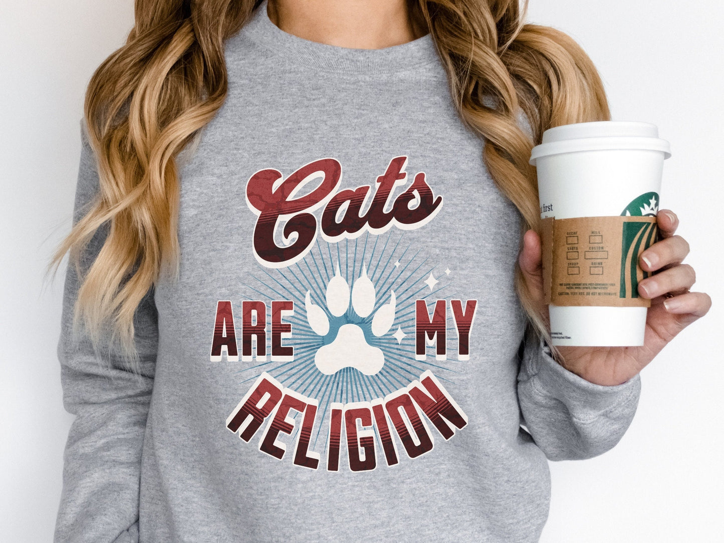 Funny Cat Sweatshirt for Cat Lover Shirt for Cat Dad Gift Present for Cat Mom Top