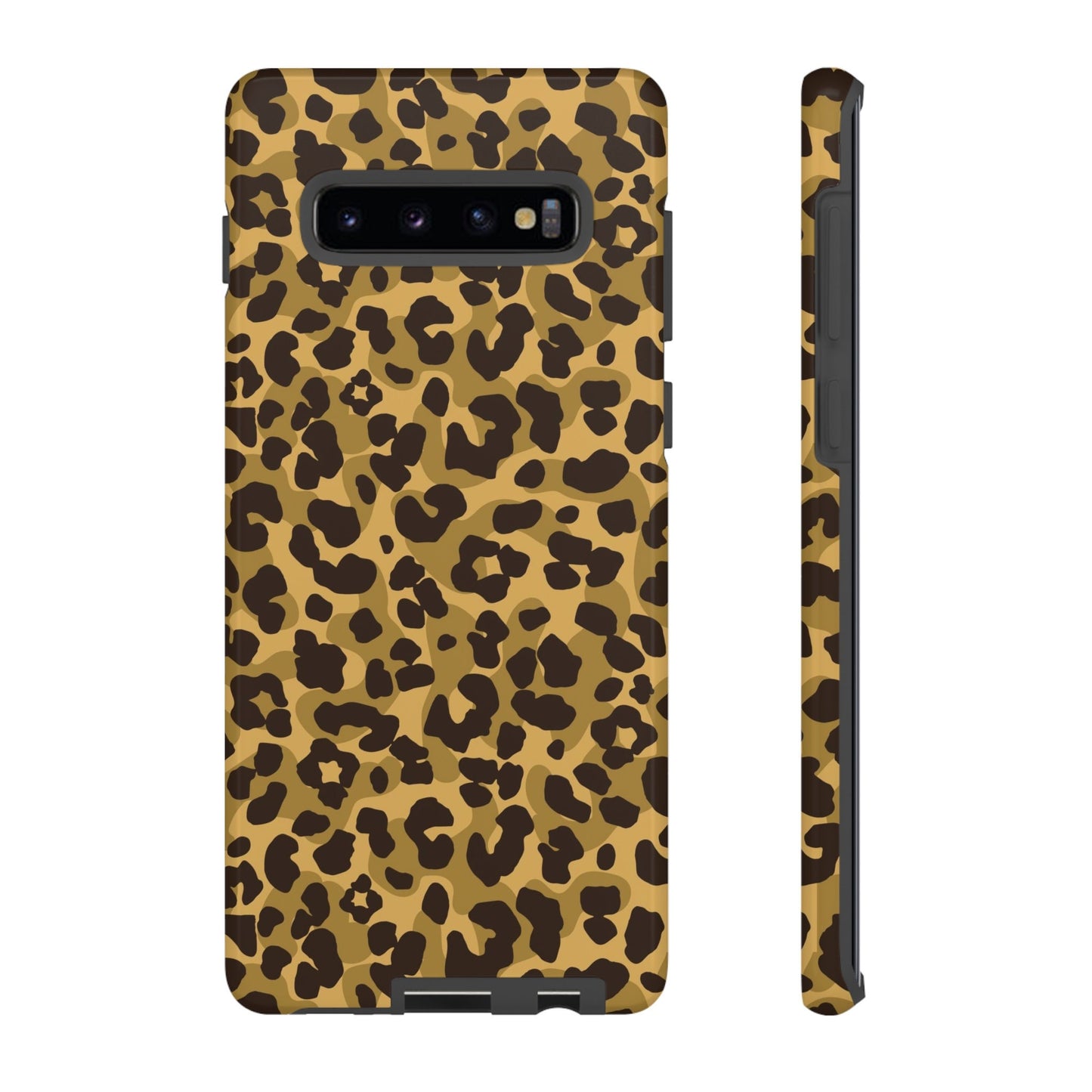 Leopard Print Phone Case, Cover fit for iPhone 14 Pro, 13, 12, 11, XR, 8+, 7 & Samsung S21, A50, A51, A53, Huawei P20, P30 Lite Tough Cases