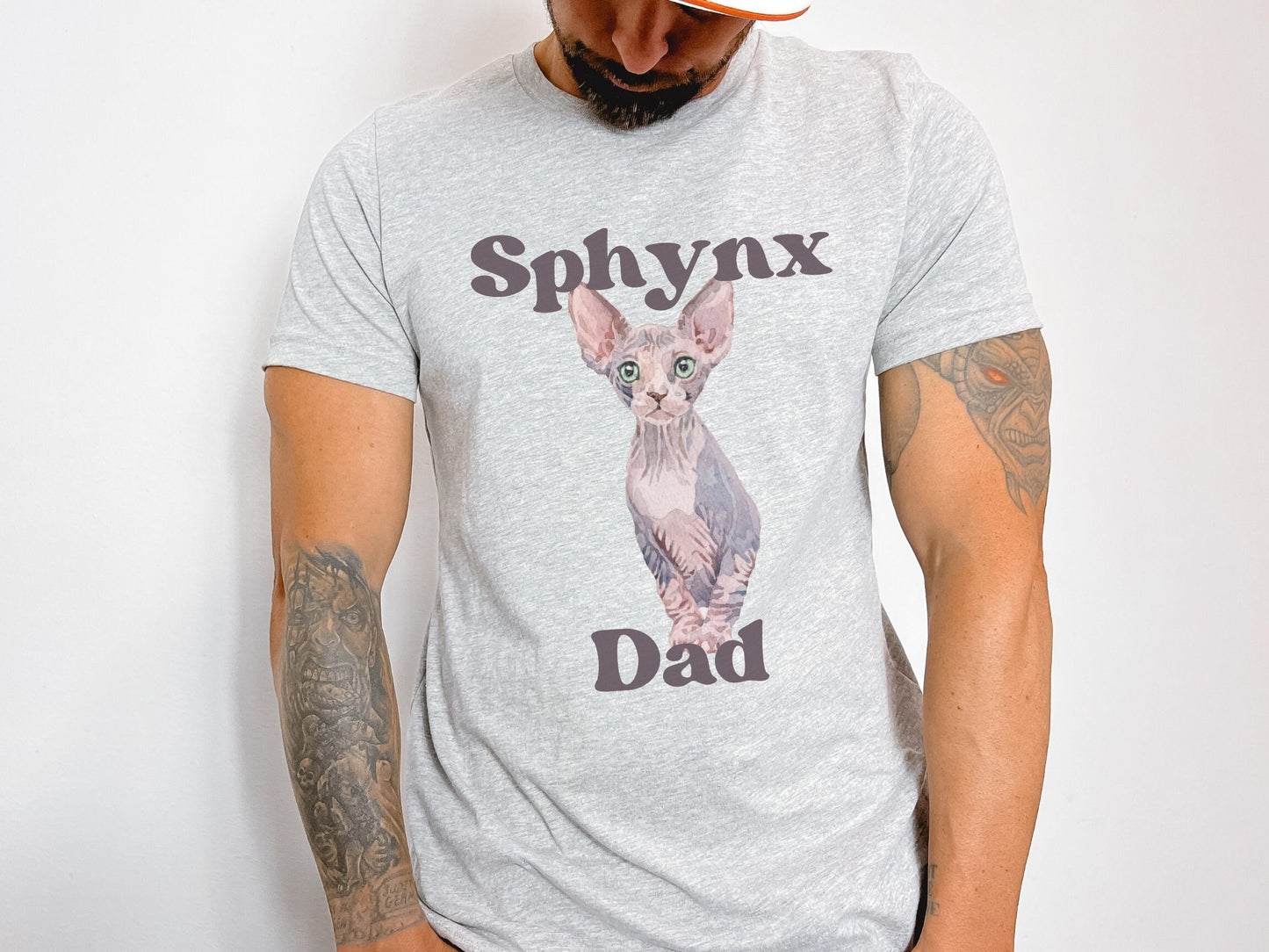 Cute Sphynx Cat Dad T-Shirt, Sphynx Dad Cat T-Shirt, Gift for Sphynx Cat  Dad Owner, Cat Dad T-Shirt, Unisex Jersey Short Sleeve Tee