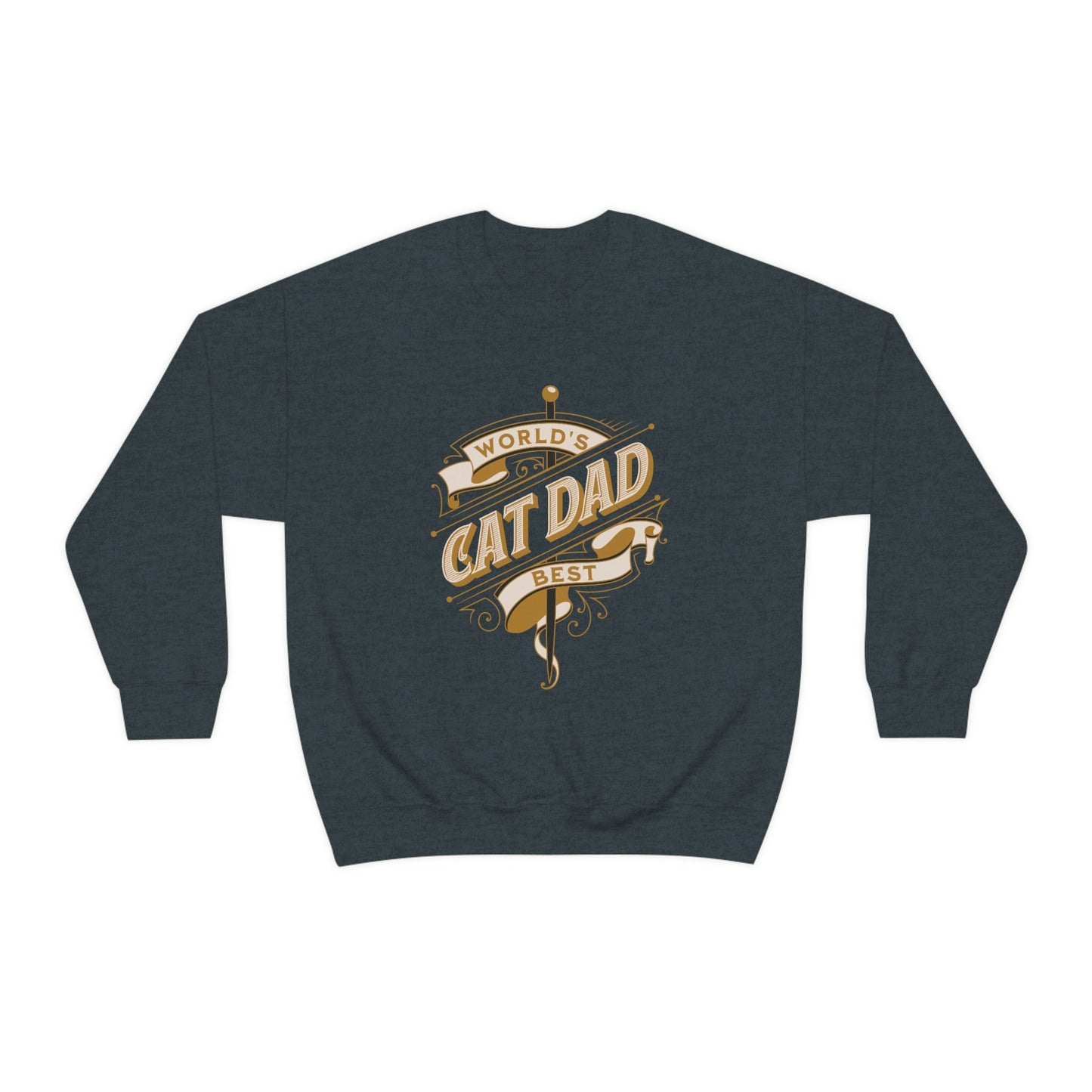 World's Best Cat Dad, Cat Dad Sweatshirt, Golden Omate Style Shirt, Father's Day Gift for Cat Dad, Gift for Cat Lover