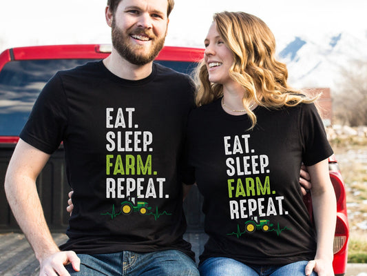 Eat, Sleep, Farm, Repeat | Short-Sleeve Unisex T-Shirt