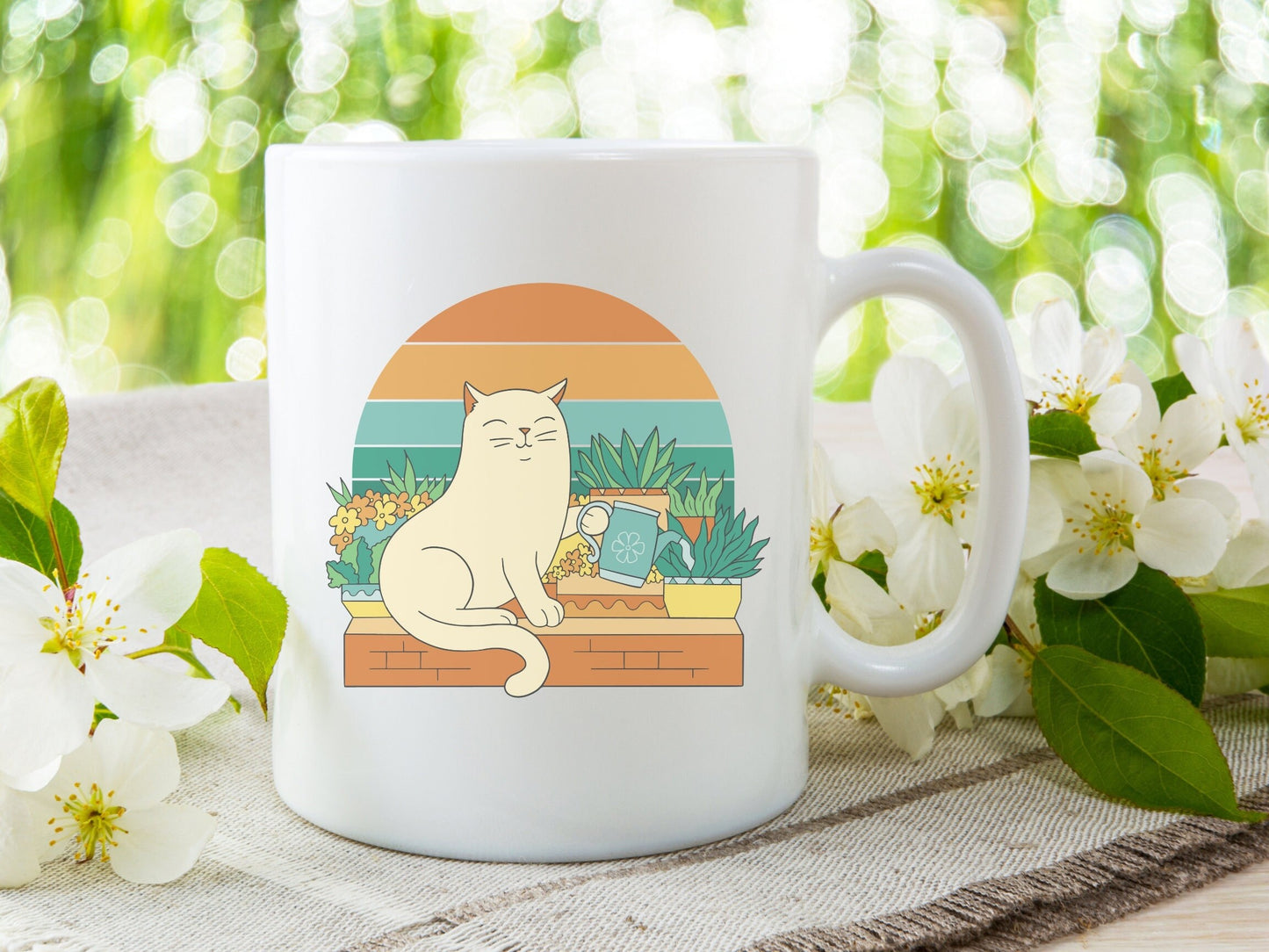Cats and Plants Mug, Plants and Cats Cup, Cat Lover Mug, Plant Lover Mug, Cats and Coffee, Cat Mug Gift, Plant Mug Gift, Cat Lady Mug