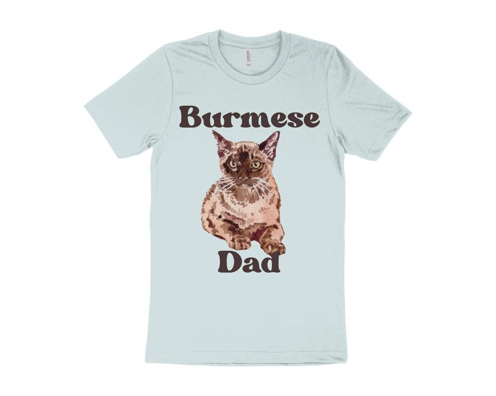 Cute Cat T-Shirt, Burmese Cat T-Shirt, Gift for Burmese Cat Owner, Cat Dad T-Shirt