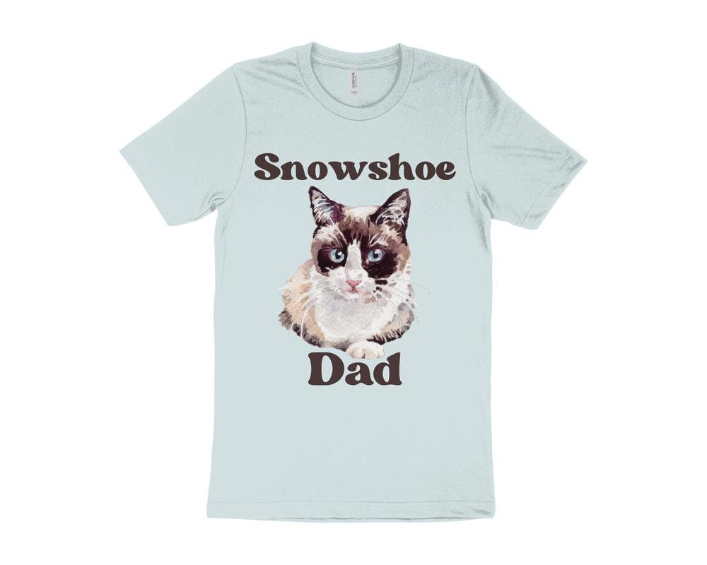 Cute Cat T-Shirt, Snowshoe Cat T-Shirt, Gift for Snowshoe Cat Owner, Cat Dad T-Shirt
