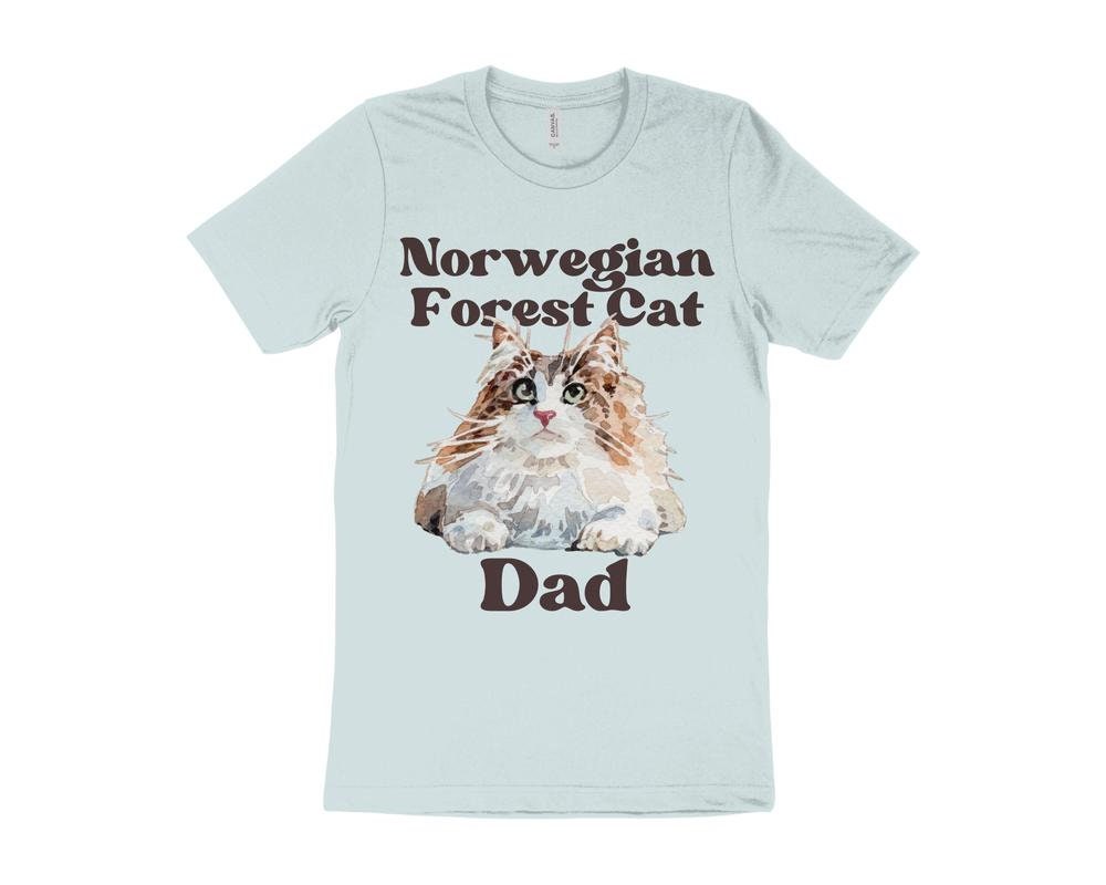 Cute Cat T-Shirt, Norwegian Forest Cat T-Shirt, Gift for Norwegian Forest Cat Owner, Cat Dad T-Shirt