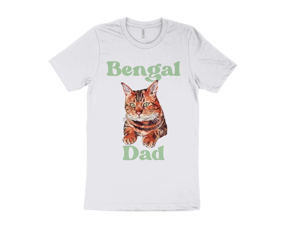 Cute Cat T-Shirt, Bengal Cat T-Shirt, Gift for Bengal Cat Owner, Cat Dad T-Shirt