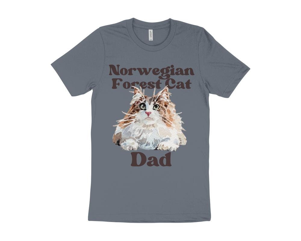 Cute Cat T-Shirt, Norwegian Forest Cat T-Shirt, Gift for Norwegian Forest Cat Owner, Cat Dad T-Shirt