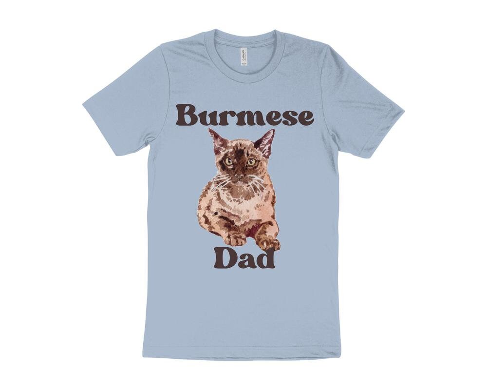 Cute Cat T-Shirt, Burmese Cat T-Shirt, Gift for Burmese Cat Owner, Cat Dad T-Shirt
