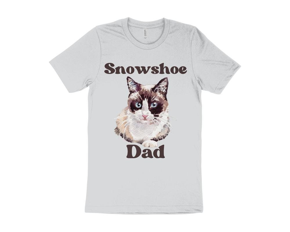 Cute Cat T-Shirt, Snowshoe Cat T-Shirt, Gift for Snowshoe Cat Owner, Cat Dad T-Shirt