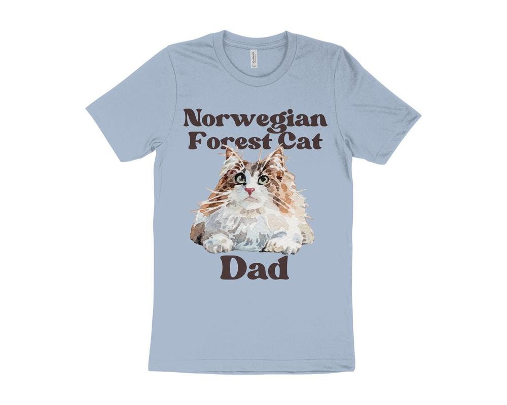Cute Cat T-Shirt, Norwegian Forest Cat T-Shirt, Gift for Norwegian Forest Cat Owner, Cat Dad T-Shirt