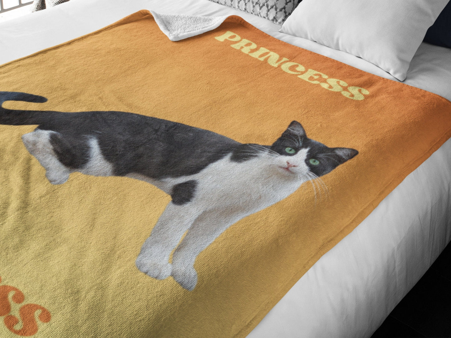 Personalized Cat Blanket, Personalized Cat Lover Gift, Custom Photo Blanket, Pet Photo Blanket, Photo Blanket Customized