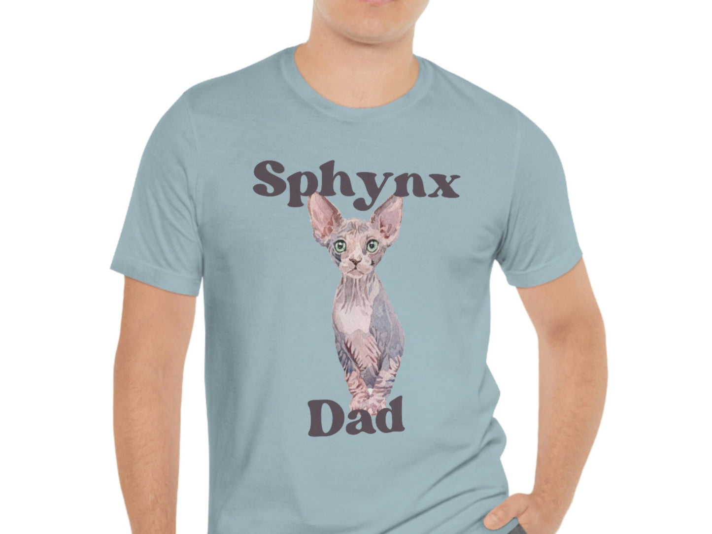 Cute Sphynx Cat Dad T-Shirt, Sphynx Dad Cat T-Shirt, Gift for Sphynx Cat  Dad Owner, Cat Dad T-Shirt, Unisex Jersey Short Sleeve Tee