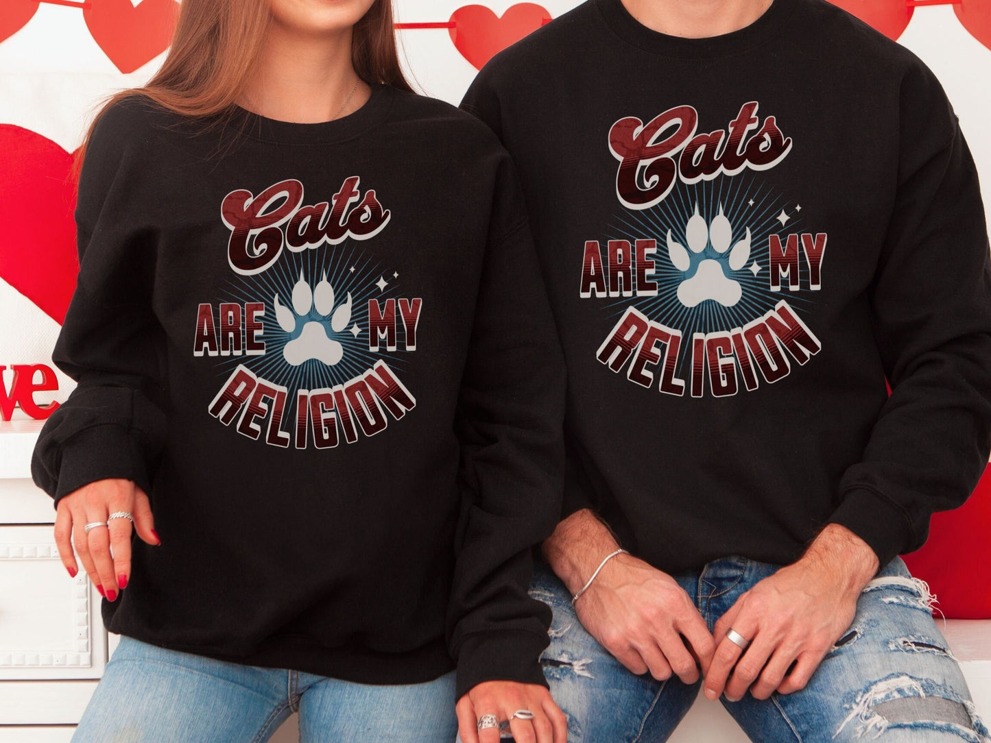 Funny Cat Sweatshirt for Cat Lover Shirt for Cat Dad Gift Present for Cat Mom Top