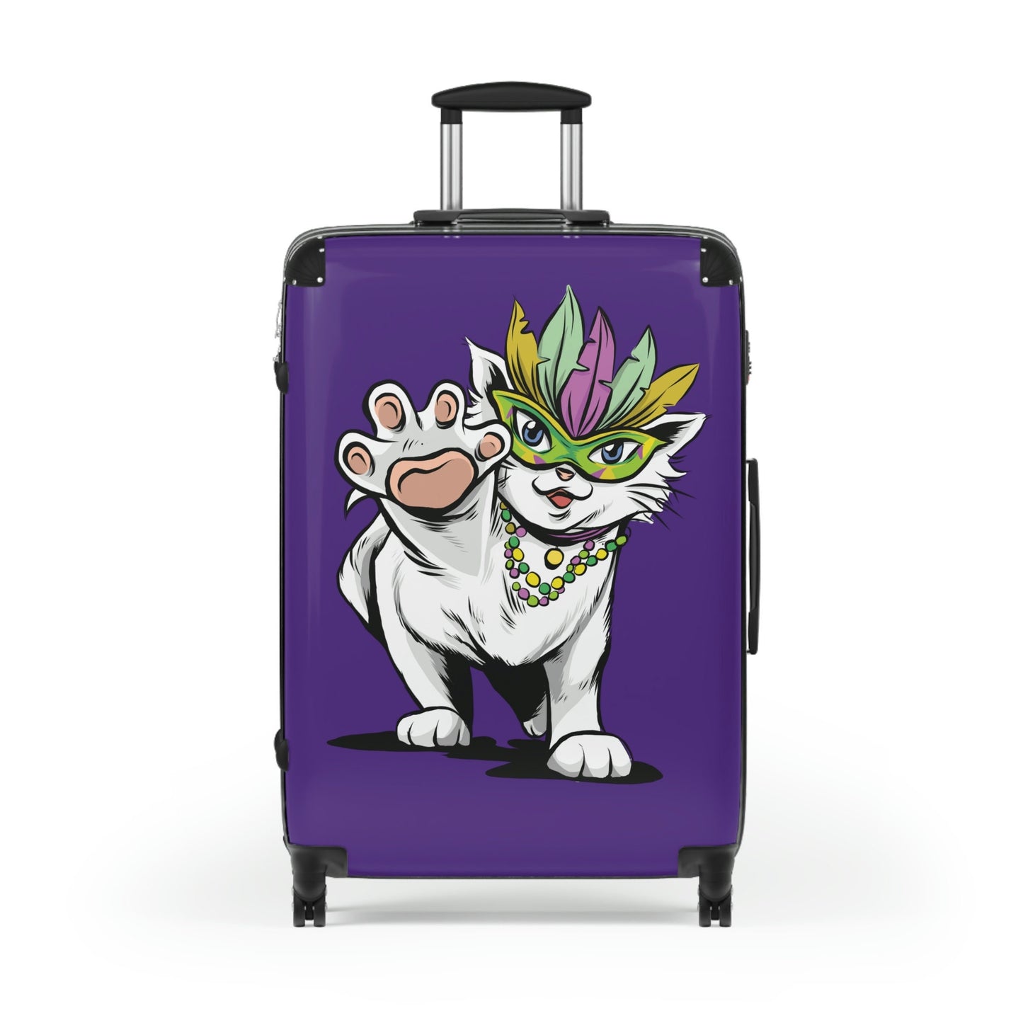 Cute Cat Suitcase for Cat Lovers Mardi Gras Party Cat Gift