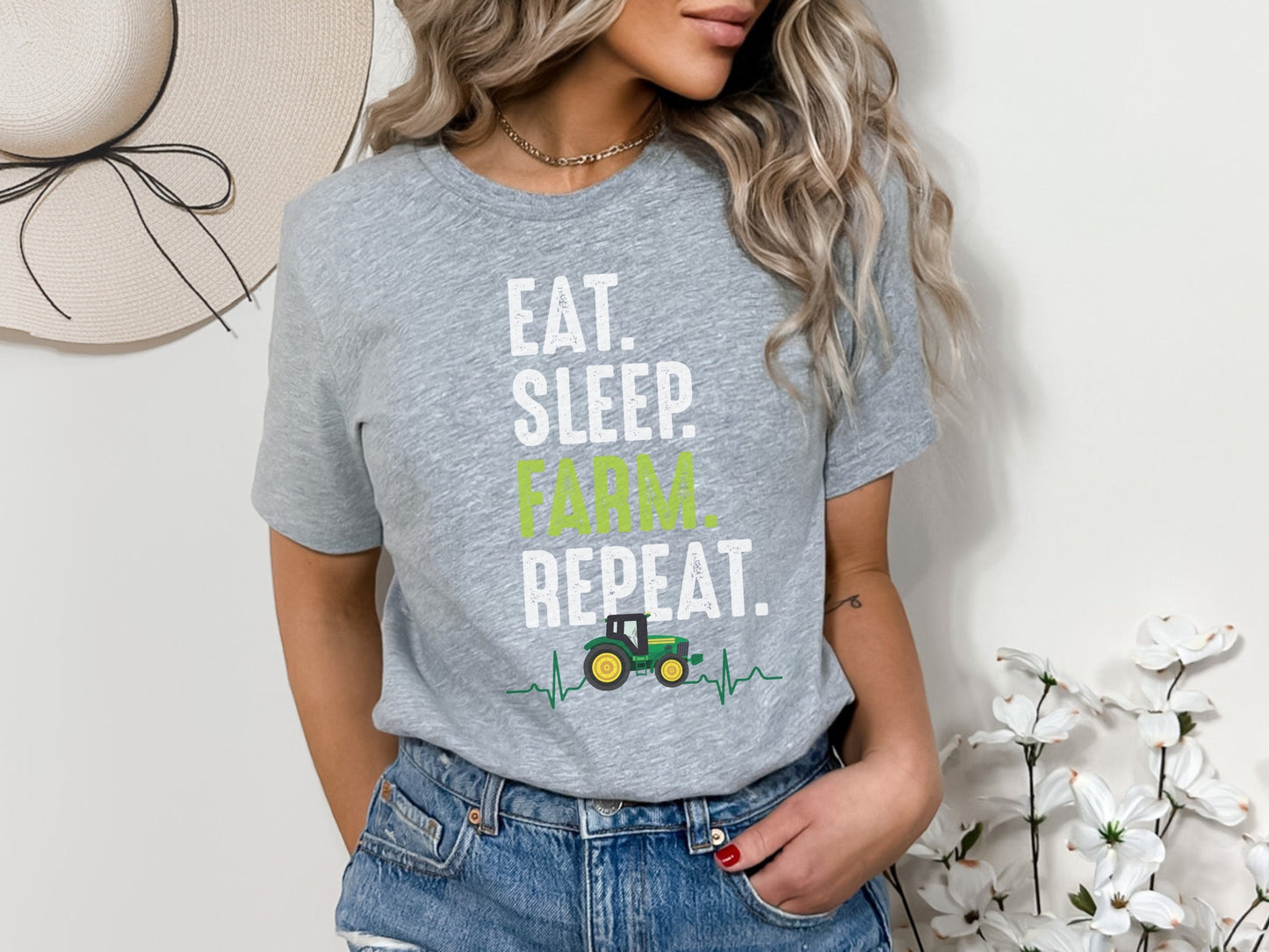 Eat, Sleep, Farm, Repeat | Short-Sleeve Unisex T-Shirt