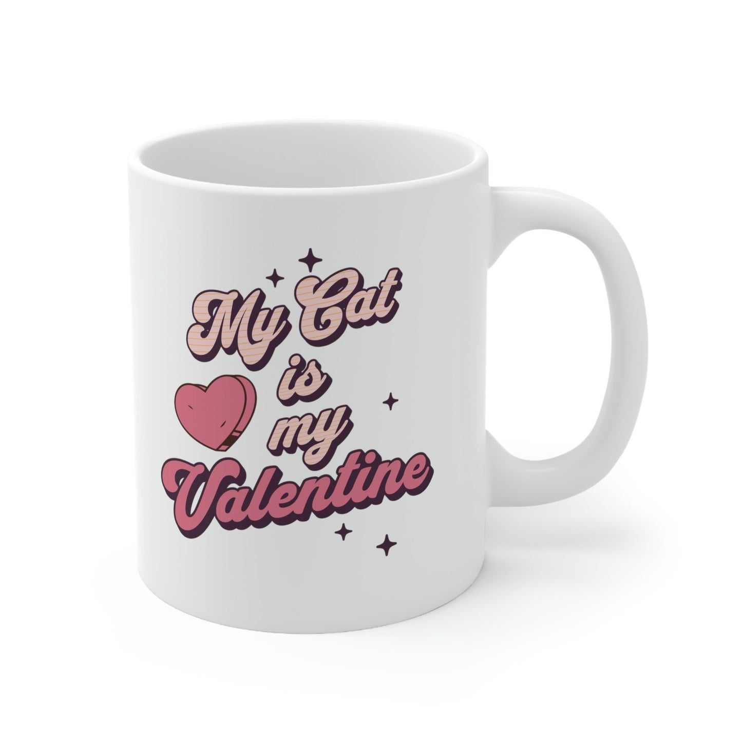 Gift for Cat Lovers, Cat Lover Gift, Tea Mug for Cat Lovers, Valentine's Day Gift, My Cat is My Valentine, Gift for Cat Mom
