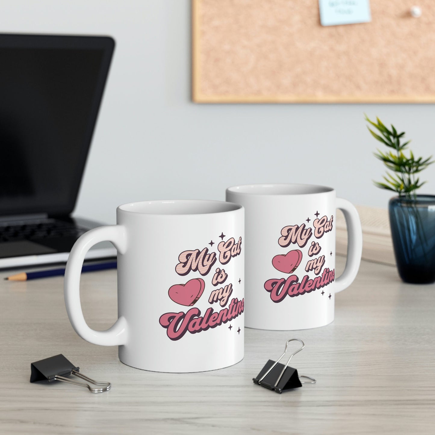 Gift for Cat Lovers, Cat Lover Gift, Tea Mug for Cat Lovers, Valentine's Day Gift, My Cat is My Valentine, Gift for Cat Mom