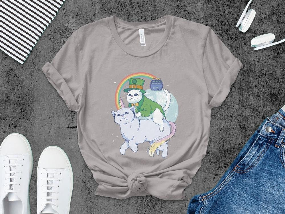 Irish Caticorn T-Shirt, St. Patricks Day T-Shirt, Funny Irish Shirt