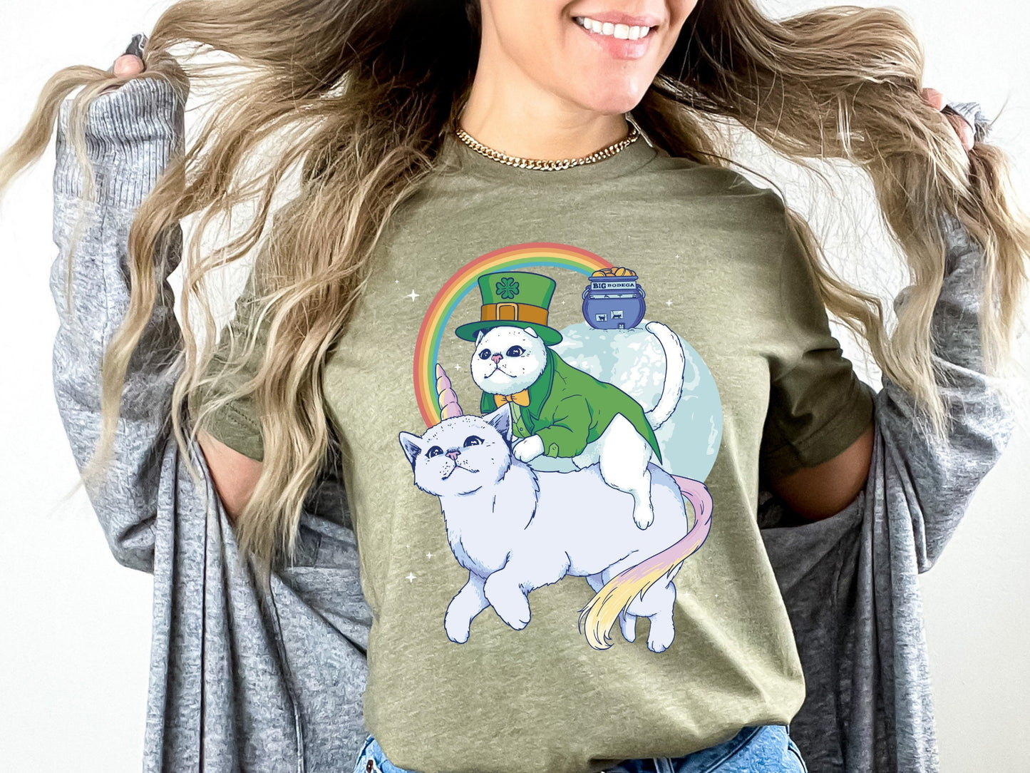 Irish Caticorn T-Shirt, St. Patricks Day T-Shirt, Funny Irish Shirt