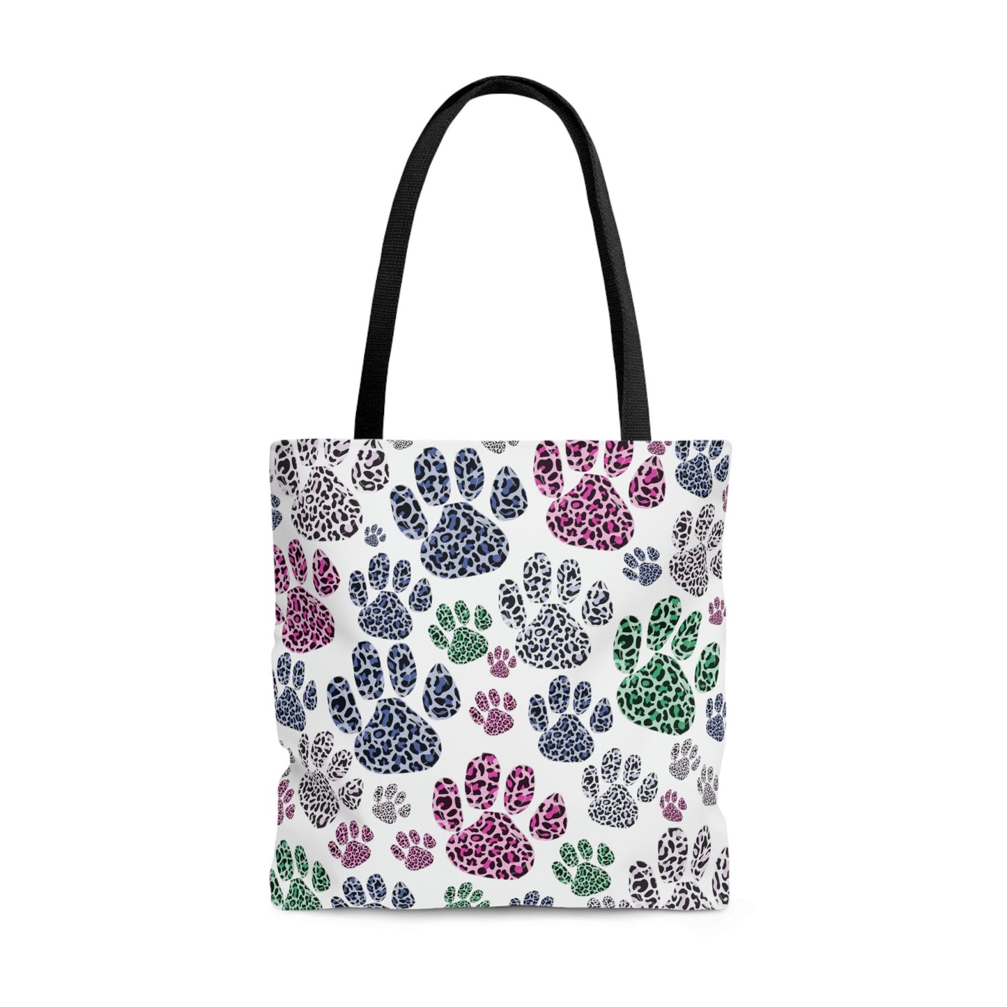 Totebag for Cat Lovers Gift for Cat Mom Grocery Bag with Pawprints