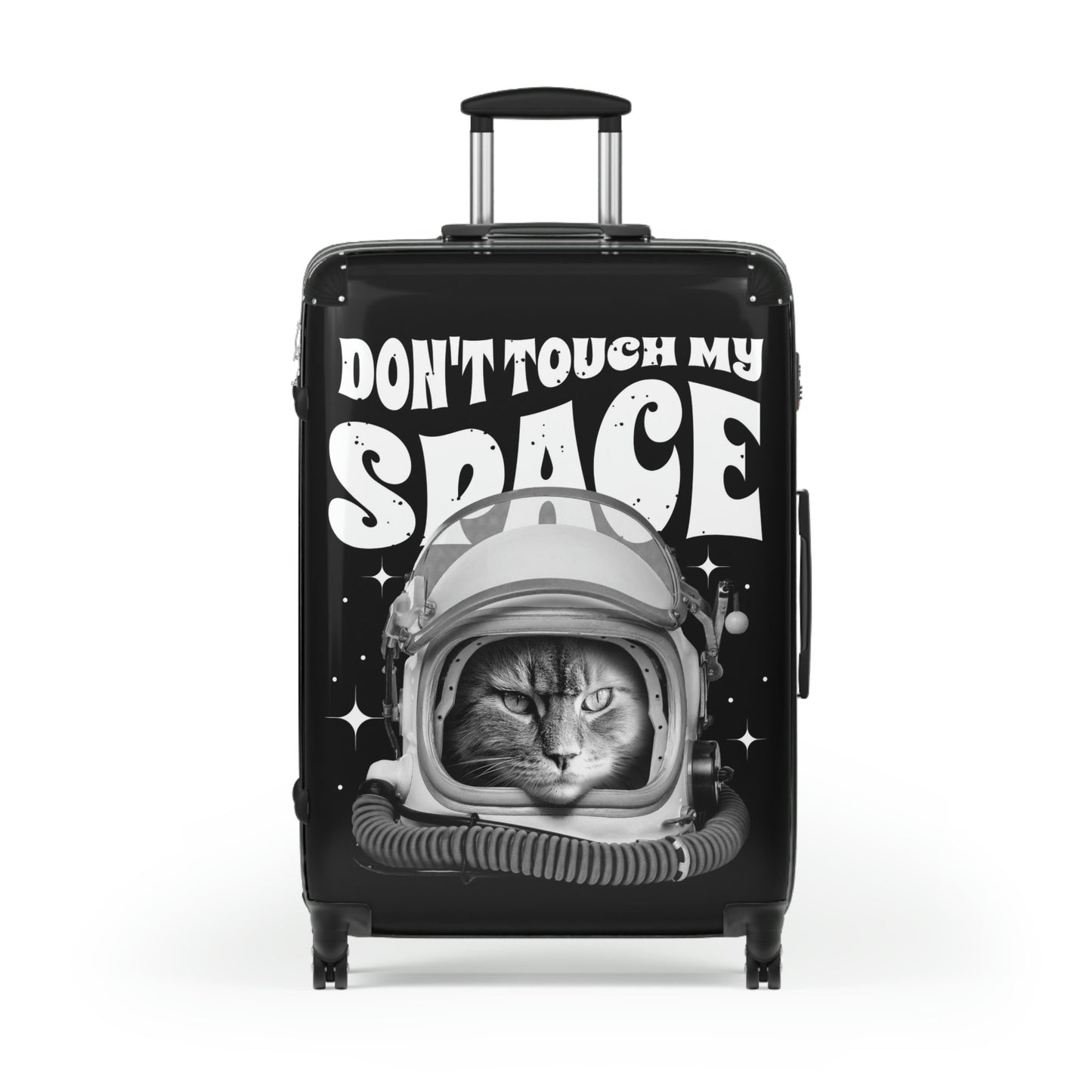 Space Cat Suitcase, Outer Space Cat Design Luggage, Hard Shell Travel Essential Case, Carry on Cabin Suitcase